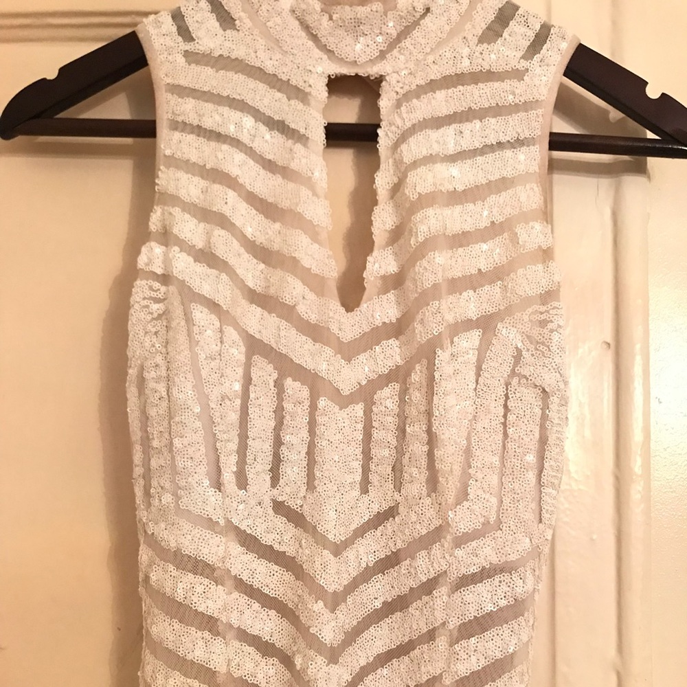 Cream Sequenced Dress !!!